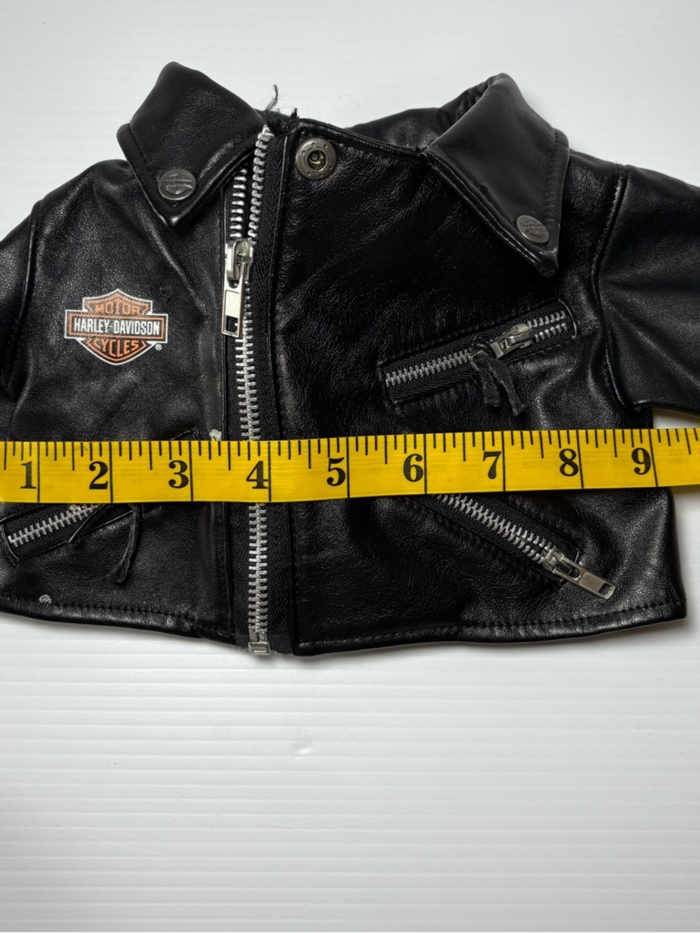 Harley-Davidson Black Doll Faux Leather Biker Jacket with Patch